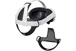 NUHFUFA Almohadilla de Apoyo para la Cabeza Compatible con Quest 3, Auriculares VR Cómodo Alfombrilla de Apoyo para la Cabeza para Elite Correa Ligera y Antideslizante(Negro)