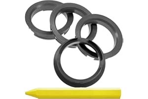 RKC 4X Zentrierringe Silber 63,4 mm x 54,1 mm + 1x Reifen Kreide Fett Stift