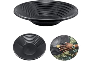 SOOTOP Plastic Gold Pan, Black Plastic Gold Panning, Manual Gold Mining Panning Equipment, Prospecting Gold Pan Basin for Sand Gold Mining Manual Wash