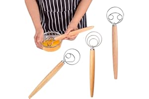 CYQACLSF Fouet Cuisine 3 PièCes,Fouet Patisserie,Mousseur à œUfs Pour La Cuisson,Convient Pour La Cuisine à Domicile Ensemble Fouet De Cuisine,Fouet Kitchenaid Fouet De Cuisine 3 Fils Anti-Rayures