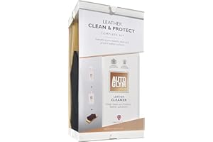 Autoglym Leather Clean & Protect Complete Kit - Ultimate Car Leather Cleaner Kit Includes 500ml Leather Cleaner, 500ml Leather Care Balm, (1) Hi-Tech Aqua-Dry, (1) Perfect Polish Applicator