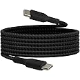Belkin USB-IF Certified Braided 60 W USB-C to USB-C (Type C) Charge cable, 6.6 Feet / 2 Meter, Black
