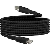 Belkin BoostCharge (6.6ft) Braided USB-C to USB-C Cable for iPhone 16, iPhone 16 Pro, iPhone 16 Pro Max, iPhone 16 Plus, iPho