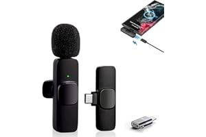ARUBAITAI Handy Mikrofon für iPhone/iPad/Android/Laptop, Plug-Play Lavalier Mikrofon für iphone Wireless Microphone Ansteckmikrofon Kabellos für YouTube, Podcast, Facebook, Vlogging Aufnahmen-Keine APP