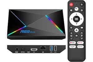 EASYTONE Android TV Box 2025, Android 14.0 TV Box 2GB RAM 16GB ROM 1000M Ethernet WIFI6 Android Box 4K 6K 8K HDR10 R69 Plus H728 Octa-core 3D Smart TV Box Support 2.4G 5.8G Dual WiFi BT5.0 USB 3.0