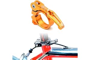 Lohas Select Aluminum Alloy Bicycle Quick Release SeatPost Clamp 34.9mm 31.8mm MTB Bike Road Bike Casual Bike Seatpost Clamp (Gold, 1.37in（34.9mm）)