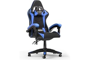 Racingreat Ergonomic Gaming Chair with Adjustable Height, Reclining Feature, Headrest, and Lumbar Support for Adults (Basics, Blue)