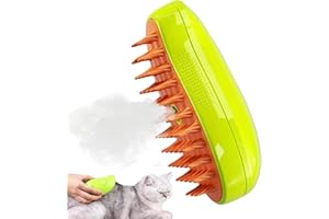 LIMIAR Cat Steamy Brush, 2024 New Cat Steam Brush for Hair Cleaner, Katzenbürste mit Dampf, 3-in-1-Dampfbürste für Katzen, Self Cleaning Steamy Cat Brush, Cat Grooming Brush for Long Hair Cats