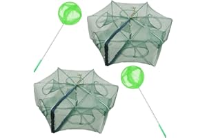 Gamberi Trappole, ZffXH Pesca Esca Trappola Pieghevole Pesce Minnow Granchio Gamberi Crawdad Gamberetti Net Cast