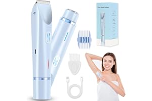 HBSFBH Afeitadora Eléctrica para Mujer, Rasuradora Mujer Zona Intima, Profesional Afeitadora Mujer, Indoloro Maquina Depilar Mu-jer, Recargable Rasuradora Mu-jer, Impermeable IPX7, para pierna, brazo (Azul)
