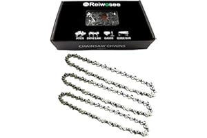 REIWOSEE Cadena de Motosierra para recargable mini motosierra 6 Pulgadas 3pcs, Paso de la Cadena 1/4", Calibre 0.043"(1.1mm), Número de eslabones 37DL, Longitud de corte de la motosierra 15 cm