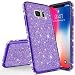 Produktbild Homikon Silikon Hülle Kompatibel mit Samsung Galaxy S8 Plus Überzug TPU Bling Glitzer Strass Diamant Schutzhülle Ultra Dünn Kratzfest Soft Flex Durchsichtig Silikon Handyhülle Tasche Case - Lila