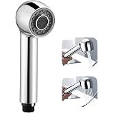 Replace Shower Head Kitchen Faucet Head with 2 Water Saving Sprayers and Aerators, Heavy Duty ABS Replacement Head, Compatibl