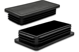 Flyshop 4-pack svart plastplugg rektangel tub ände keps 60 x 120 mm