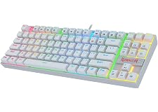 Redragon K552 Mechanical Gaming Keyboard 60% Compact 87 Key Kumara Wired Cherry MX Blue Switches Equivalent for Windows PC Ga