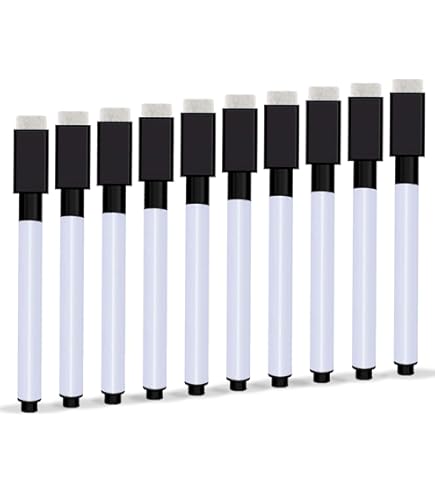 Feutres Effaçables DRAYEE - 20 Pièces Pour Enfants, Tableaux Blancs Et Noirs | Marqueurs Sèche-Effaçables Pour Maison, École Et Bureau - 5