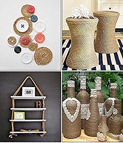 100% natürliche Hanfschnur Seile – LUOOV® 8mm Dicke und starke Jute Seil Schärpe, Camping Seil, Garten, Bootfahren, Tauziehen, Haustiere, Kletterseil, Mehrzweck Utility Sisal Twine Seil, 10m (32ft) -40m (128ft) ( 10m (32ft)) (10m) - 7