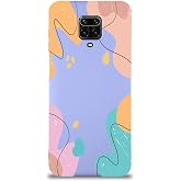 PrintiFy Xiaomi Redmi Note 9 Pro Uyumlu Lansman Kılıf Karışık Renkler Tasarımlı I&ccedil;i Kadife Kapak-lila