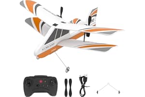 USHINING RC Flugzeug Kinder, 2,4 GHz Ferngesteuertes Flugzeug mit Integriertem Gyroskop Leichtes Langlebiges Material Für Anfänger Kinder Und Erwachsene, Flugzeug Spielzeug Mit USB-Aufladung, Gelb