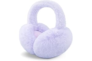 SEYUFN Cache Oreilles Femme Pliables Cache Oreille Fourrure Pelucheux d'Hiver Cache-Oreilles Fille Chauds Chauffe-Oreilles Doux pour l'Extérieur