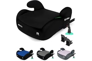 My Babiie MBCSB20 Child Booster Seat - ISOFIX, R129 i-Size 125-150cm (Group 3, 6 to 12 Years Approx.) Portable Kids Car Seat, Comfortable, Compact, Lightweight, Ideal for Travel - Black
