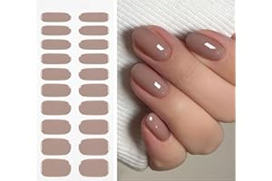 JMEOWIO Café Stickers Ongles Gel Nail Stickers Semi-durci Autocollant Ongle Gel Uv Deco Ongle Nail Art Design Manucure