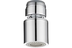 CIENCIA AFA009 - Aeratore per rubinetto in ottone, 2 modalità regolabili, per rubinetto da 24 mm, filettatura maschio, 24 mm