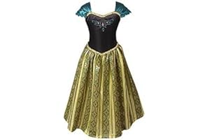 ELSA & ANNA UK dziewczęca impreza strój fantazyjna sukienka królowej śniegu księżniczka kostium halloweenowy cosplay sukienka FBA-ANNA1