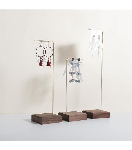 GemeShou 2 Supporti A Barra T Oro Per Esposizione Di Orecchini, Porta-orecchini Per Gioielli In Metallo Per Vendita Al Dettaglio, Accessori Per