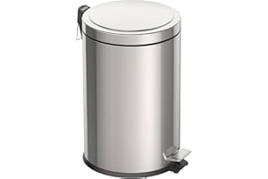 Tramontina 20L Pedal Bin – Stainless Steel Kitchen Waste Bin with Lid, Removable Inner Bucket, 29.5 cm Diameter x 46 cm Height, 94538120