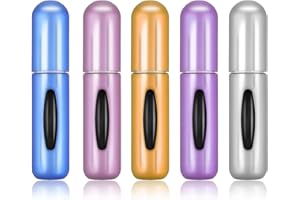 Bewudy 5 pcs vaporisateur de parfum, 5ml flacon de parfum rechargeable mini portable vaporisateur de parfum sac vaporisateur de parfum vaporisateur mini vide bouteille de pulvérisation pour le voyage