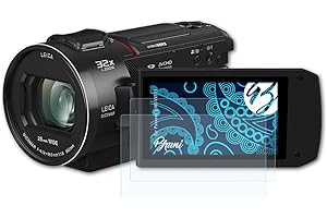 Bruni Schutzfolie kompatibel mit Panasonic HC-VXF11 Folie, glasklare Displayschutzfolie (2X)