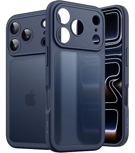 JETech Magnetische Case voor iPhone 17 Pro 6,3-Inch Compatibel met MagSafe, Slank Telefoon Hoesje Cover met Ingebouwde Camerabedieningsknop, Matte Doorschijnende Achterkant (Oranje