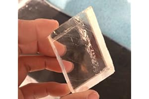 AITELEI - Cristallo di calcite naturale, bianca, peso 460 g, calcite ottica islandese, per mineralterapia