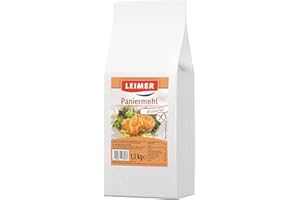 ‎LEIMER LEIMER Paniermehl glutenfrei 1,5 kg - Ideal zum Panieren von Fleisch, Fisch, Geflügel oder vegetarischen Alternativen - Vegan (1 x 1500g)