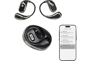 XMENHA Wireless Bluetooth Open Ear AI Language Translation Earbuds Real Time Over Ear Translation Bluetooth Earphones AI Translate Earpiece Translating Translator Earbuds with Ear Hooks for iPhone Android