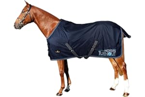 Horses, Couverture d’Écurie pour Cheval Turnout, Imperméable, avec Sangles Croisées, 120 cm