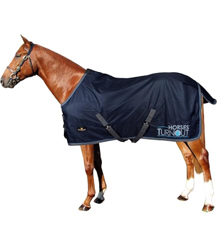 Couverture Légère D'extérieur (Turnout Rug) Rhinegold Torrent - Taille 5'9" (environ 175 Cm) - Noire - Neuf
