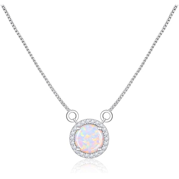 YAZILIND Halskette Mit Opal-Anhänger In Spiralfrom | 925er Sterling Silber Kette, 42-48 Cm | Exklusives Schmuckstück Für Frauen, Ideal Als Geschenk