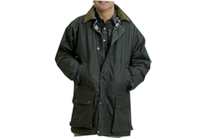 FAIRY TRENDZ Mens Padded Country Wax Heavy Weather Hunting Fishing Walking Jacket