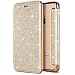 Produktbild iphone 7 Plus Hülle,iPhone 8 Plus Hülle ,iPhone 7 Plus/8 PLus PU Leder Klapphülle Lederhülle,Surakey Handyhülle iphone 7 Plus 8 Plus PU Leder Wallet Tasche Brieftasche Schutzhülle,Luxus Bling Strass Glitzer Handys Schutz Hülle PU Leder Flip Hülle Ledertasche im Bookstyle Cover Schale Weiche Silikon Etui Karten Slot und Magnetverschluß Etui Handytasche Flip Wallet Case Kunstleder Tasche Cover für iphone 7 Plus /iPhone 8 Plus, Gold