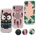 Produktbild Huawei P20 Pro Handyhülle, 3X TPU Gemalt Hülle Case Schale Schutzhülle handytasche Stoßdämpfung Cover, Feder Totem Wind Chime + grünes Blatt + Stammes-Muster Eule