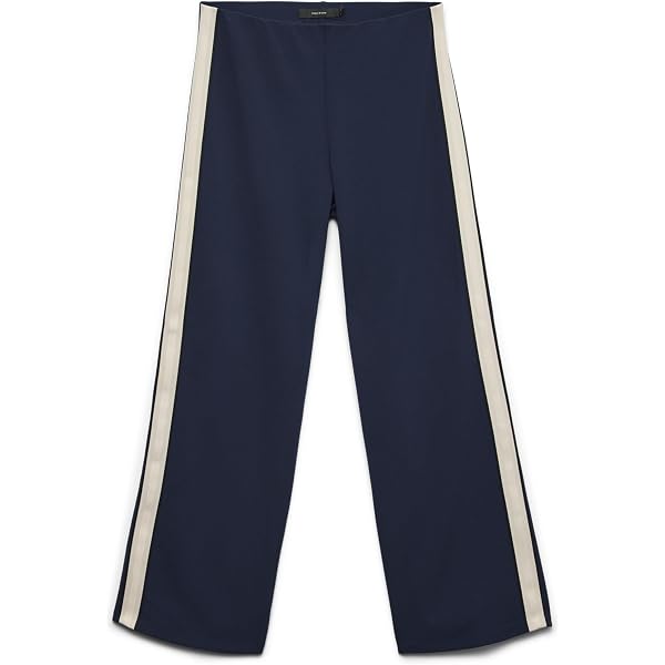 Vero Moda Petite VMTESSA RHINE WIDE - Wide Leg - black denim/nero denim