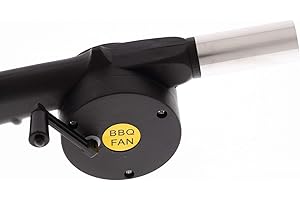 Eurohome Grillgebläse 25cm mit Handkurbel, Grillanzünder, Grillfön für Camping, Grillen