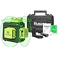 Huepar 360 Laser Level Green Professional Cross Line Self Leveling, 3 x 360 Vertical/Horizontal Line Switchable, Three-Plane Leveling & Alignment Laser Tool, with Type-C Charging Battery (B03CG Pro)