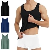 YouShow Men's Tank Top Pack 3/5 100% Cotton Inner Man | Ideal as undershirt or outerwear, breathable, comfortable fit, tagles