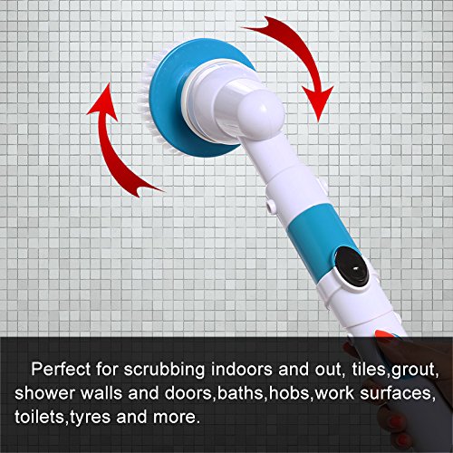 belagerungen Haushalt Scrub Pinsel Hurricane Spin Scrubber Kabelloser wiederaufladbar für Reinigung - 6