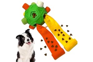 CIIVURR Schnüffelball für Hunde Hundespielzeug Unzerbrechlich Upgrade Ball Interaktives Spielzeug Snuffle Training Tragbarer Haustier Puzzle Snuffle Ball Toys für Kleine Mitte Groß Hunde (Weiß Gelb)