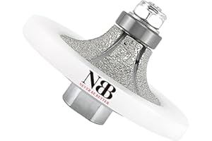NBB Ruota con profilo diamantato fresa diamantata con guida di copertura più grande mola diamantata per profilatura smussi piastrelle gres porcellanato ceramica granito marmo pietra(Half-Bullnose B20)