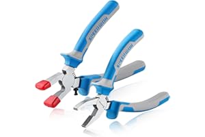 SPEEDWOX Glasschneidezangen, Glasbrechzangen, Glasbrecher-Set, Glaslaufzange und Brecher, Grozer-Zange, Glasschneide-Set, Glasschneider für Flaschen, Buntglaszubehör, Glasbrecher, 15,2 cm, 2 Stück